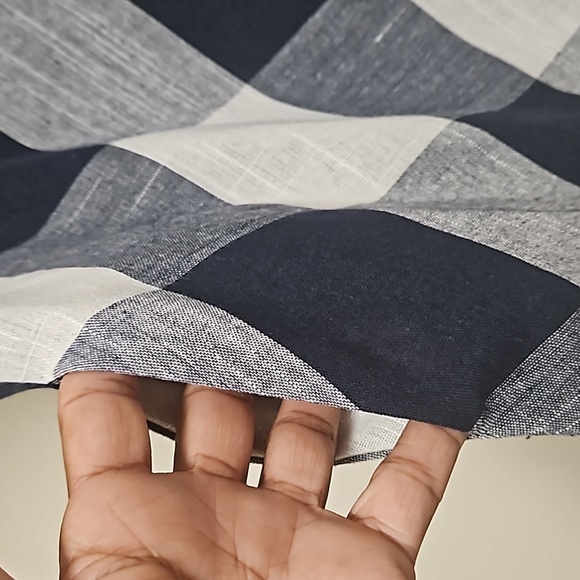 THML Checkered embroidered fringe sleeves dress women's size Medium - Picture 8 of 12